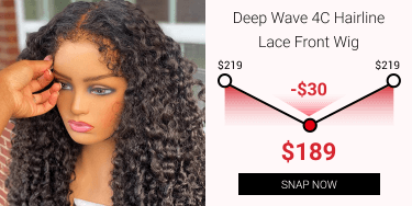 Deep Wave 4C Hairline Lace Front Wig 5219 sa19 