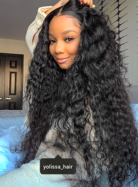water wave lace front wigs