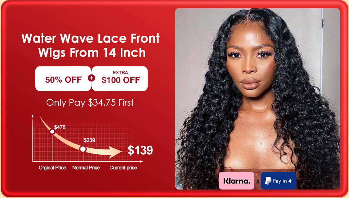 Water Wave Lace Front  Wigs From 14 Inch